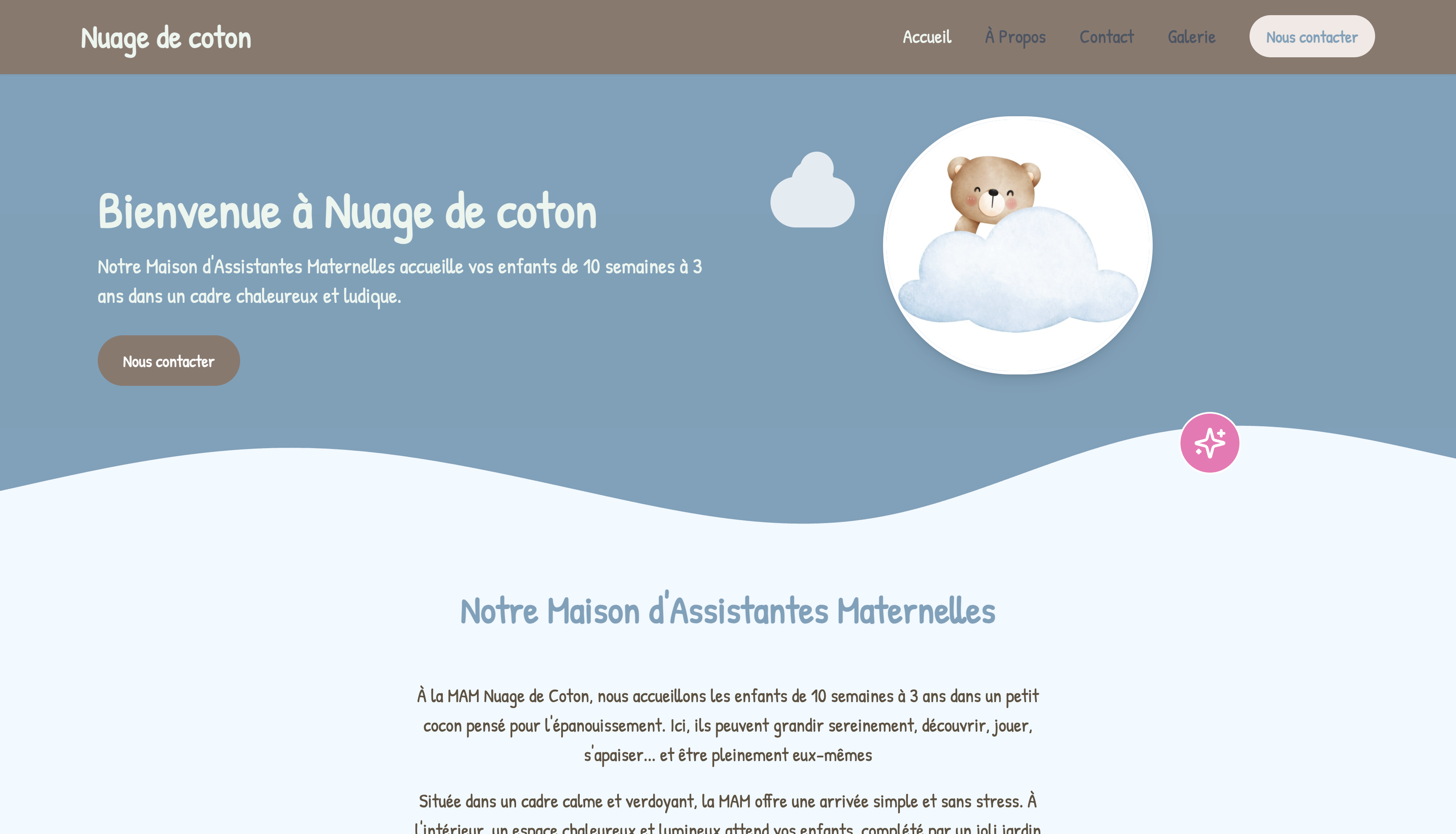 Nuage de Coton — aperçu du site